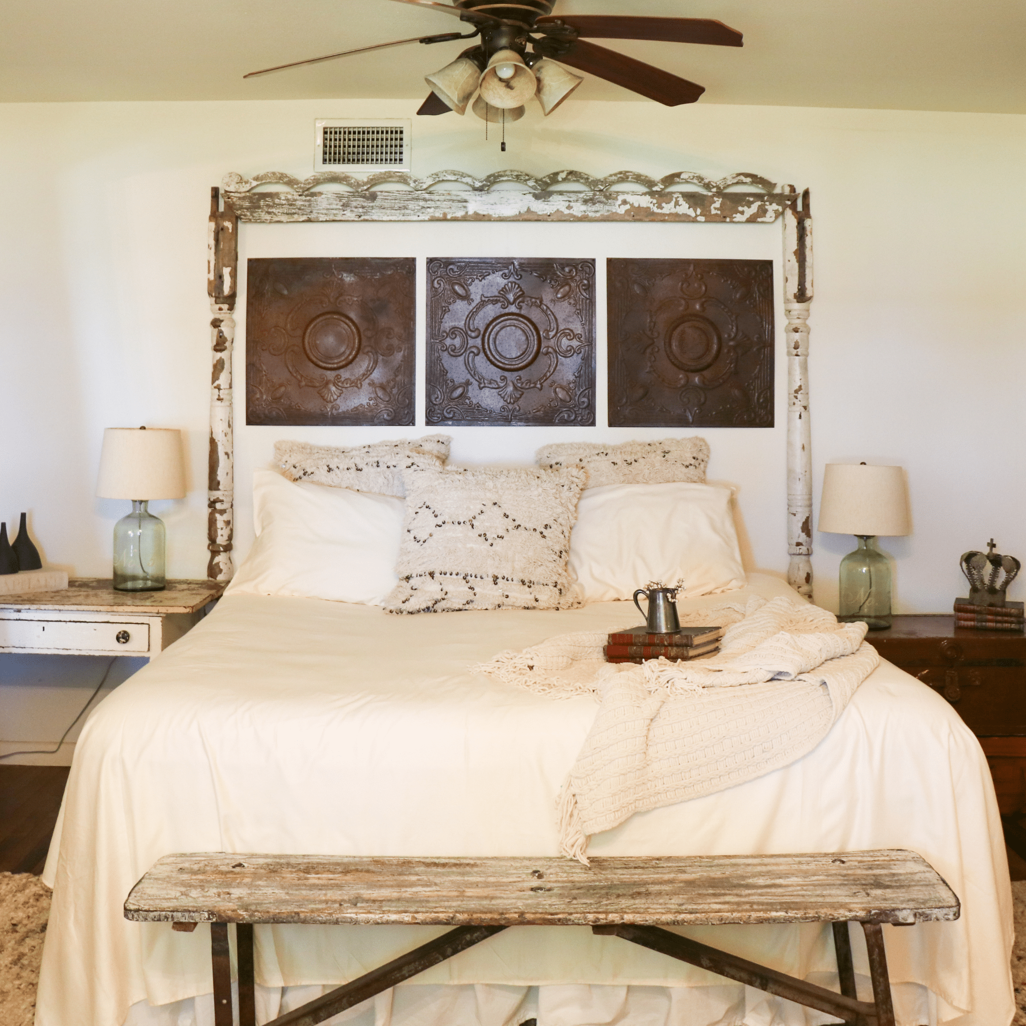 Room view with Ivory Sands Bedsheet Shade